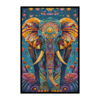 Wisdom Elephant Mandala Wooden Jigsaw Puzzle - Spiritual Animal Shaped Wood Puzzle - Premium Wood Art
