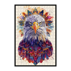 Wise Owl Mandala Wooden Jigsaw Puzzle - Intricate Animal Shaped Wood Puzzle - Decorative Wall Art Gift
