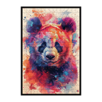 Zen Panda Mandala Wooden Jigsaw Puzzle - Cute Animal Shaped Wood Puzzle - Intricate Black & White Art