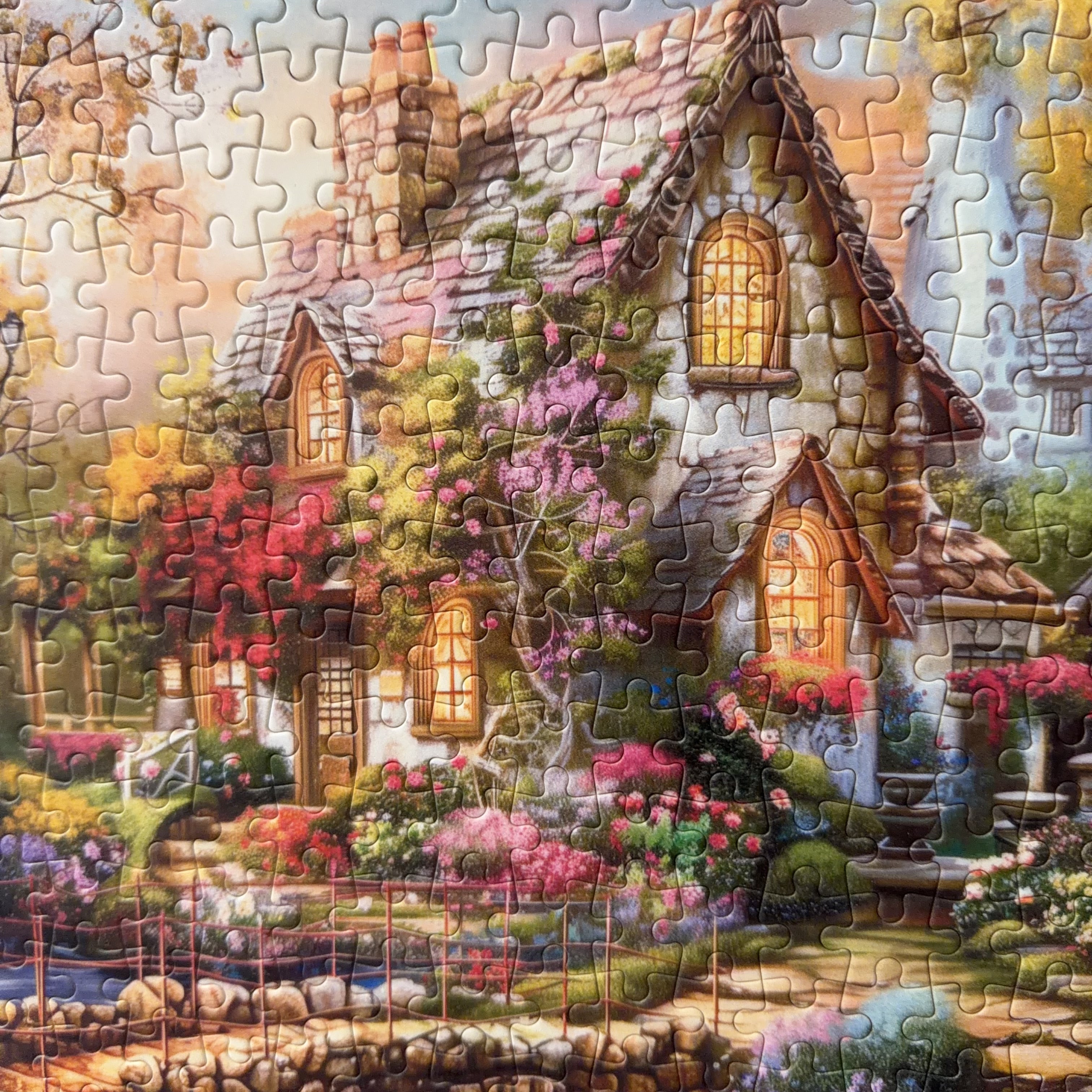 Cozy Book Lover's Study Wooden Jigsaw Puzzle, Framed Sunlit Library Wall Art