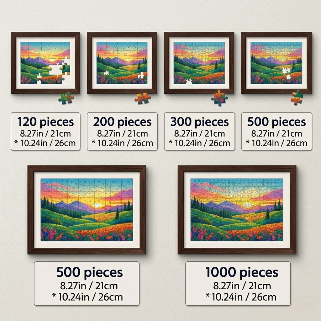 Cozy Book Lover's Study Wooden Jigsaw Puzzle, Framed Sunlit Library Wall Art